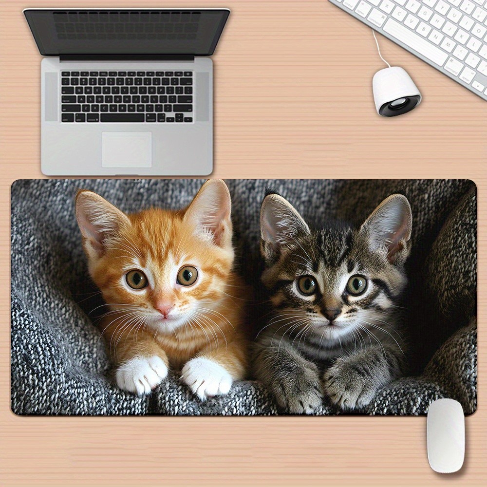 1pc Cute Cat Patterns Printed Pad Multi Functional Mousepad Keyboard Mouse Mat↔