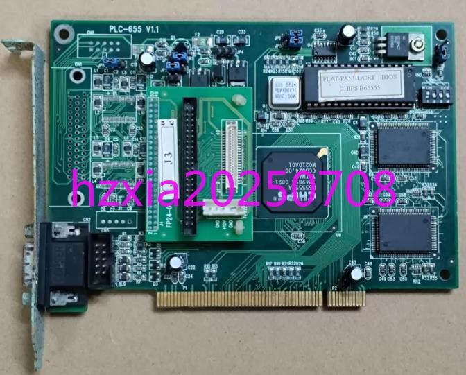 1pc used  PLC-655 V1.1 FLAT-PANEL/CRT graphics card