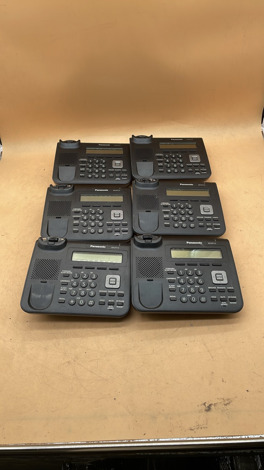 Panasonic KX-UT113-B Entry-Level Business SIP Desk Phone Base Unit Only Lot of 6