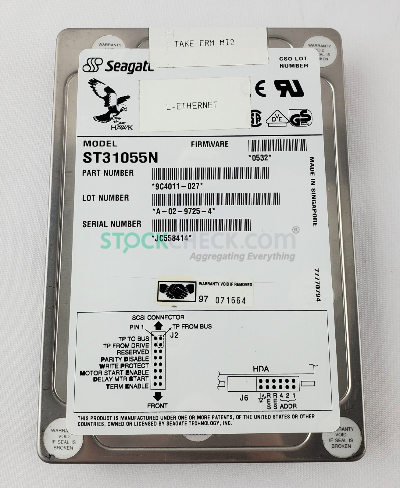 Seagate ST31055N 9C401-027 Hard Drive