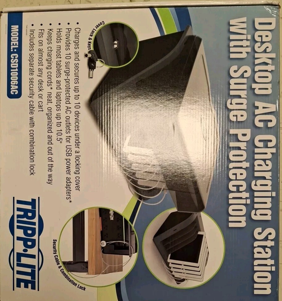 Tripp Lite (CSD1006AC) 10-Device Desktop AC Charging Station w/ Surge Protector