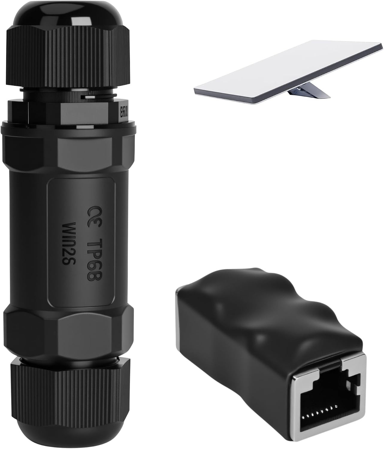 Starlink Ethernet Adapter Kit: IP68 Waterproof RJ45 Coupler for Starlink Cable/C