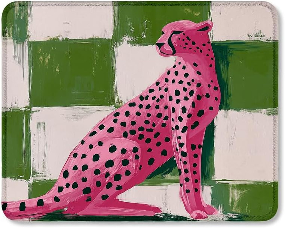 Hot Pink Leopard Cheetah Mouse Pad 9.5X7.9 In