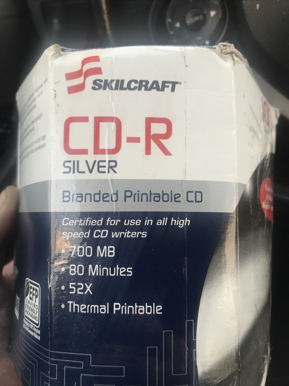 SKILCRAFT CD-R 700MB 100 Pack Thermal Printable Surface 80 Min. 52x NEW