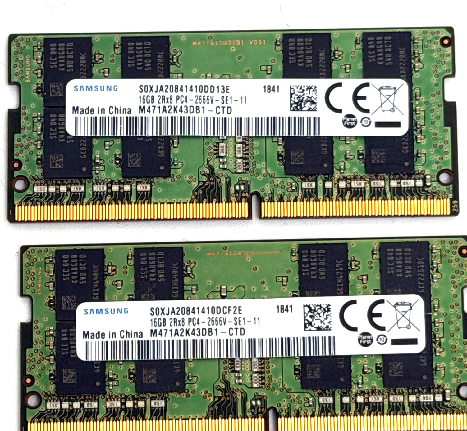 Samsung 16GB DDR4 SO-DIMM 260-Pin PC4-2666V Non-ECC RAM M471A2K43CB1-CTD  1pc