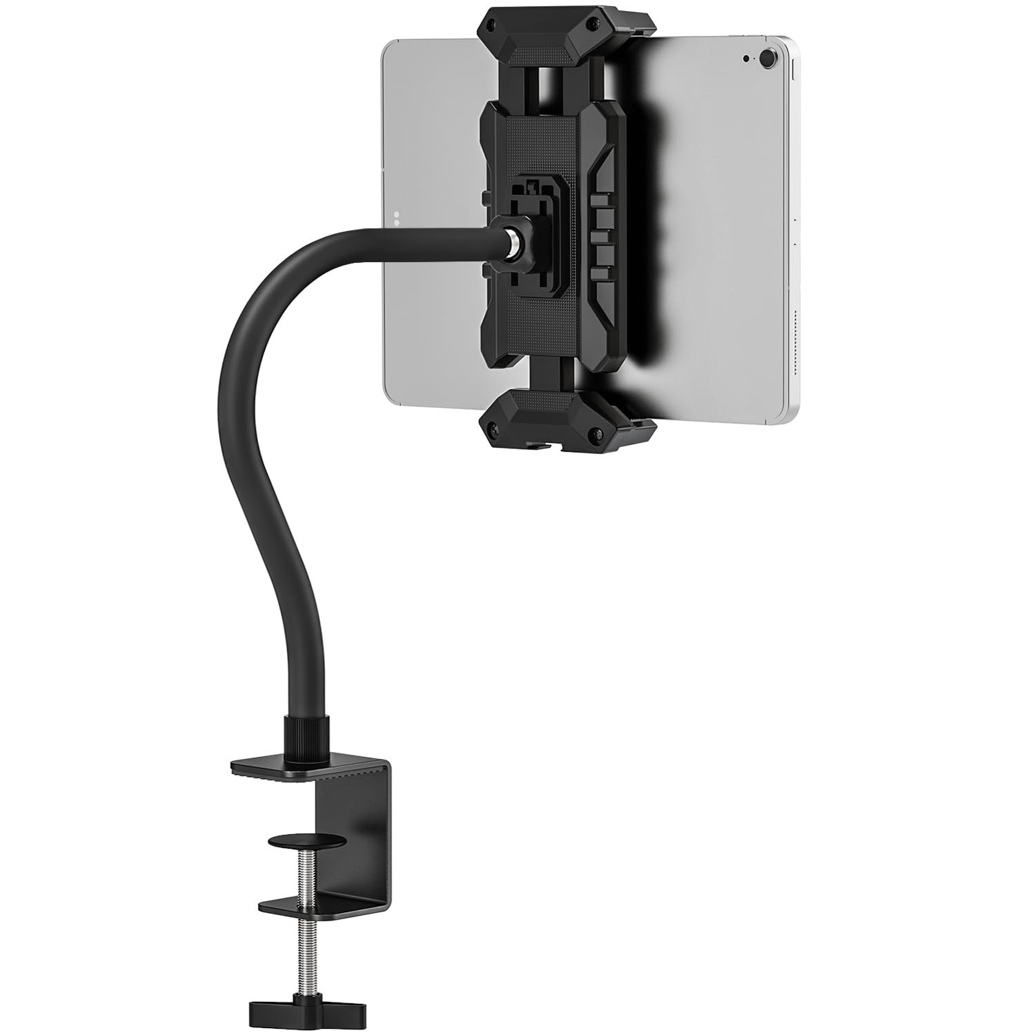 Heavy Duty Tablet Phone Stand Gooseneck Desk Mount C Clamp 4.713.5 Inch
