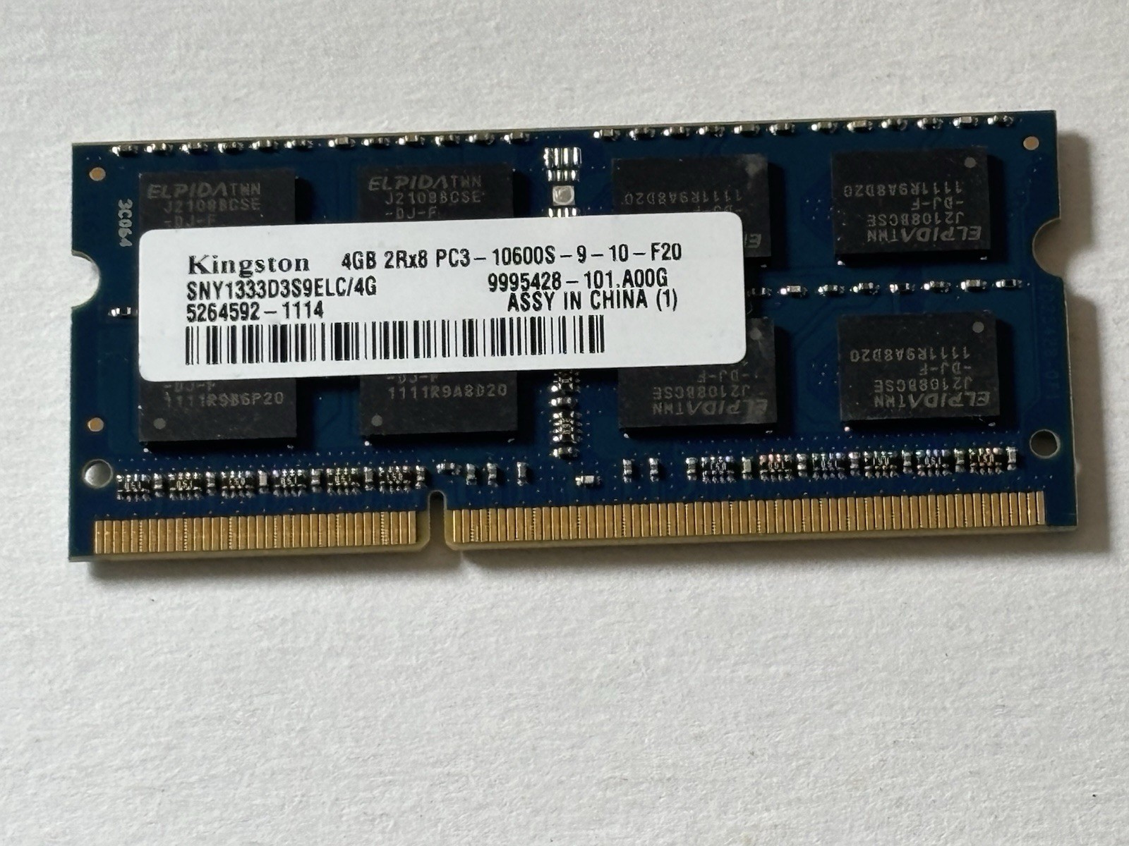 Kingston 4GB 2Rx8 PC3-12800S DDR3 1600MHz Laptop RAM SODIMM