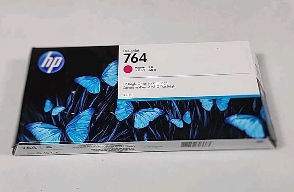 HP 764 Magenta 300 ml DesignJet Ink Cartridge Sealed November 2024 