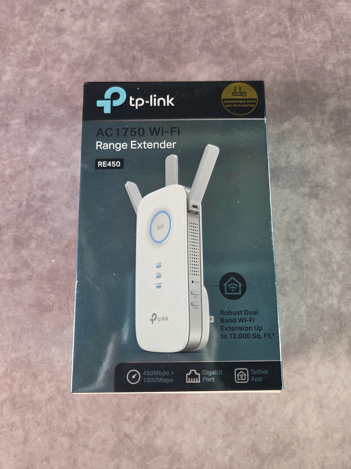 TP-LINK RE450 AC1750 Dual-Band Extender 2.4/5GHz Gigabit 1x RJ-45