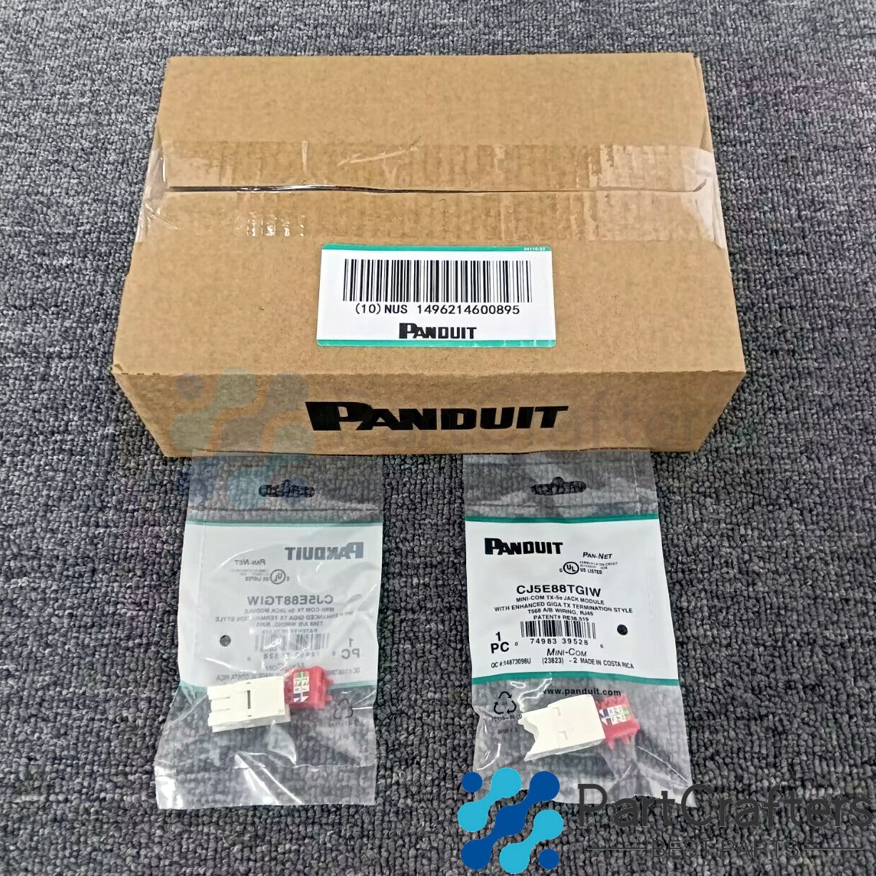 New Fits Panduit CAT5e Network Jack Module Gigabit White CJ5E88TGIW BOX OF 50