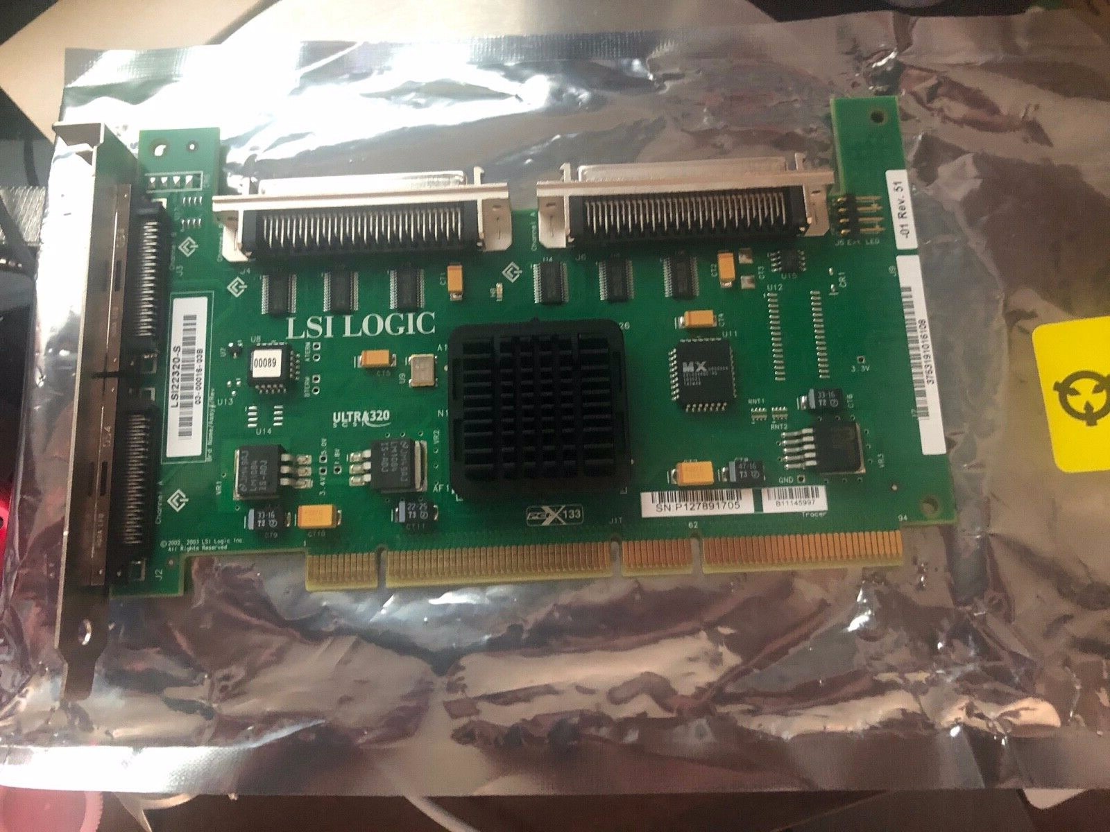 SUN SG-XPCI2SCSI-LM320 PCI/PCI-X Dual Ultra320 SCSI Adapter 375-3191 