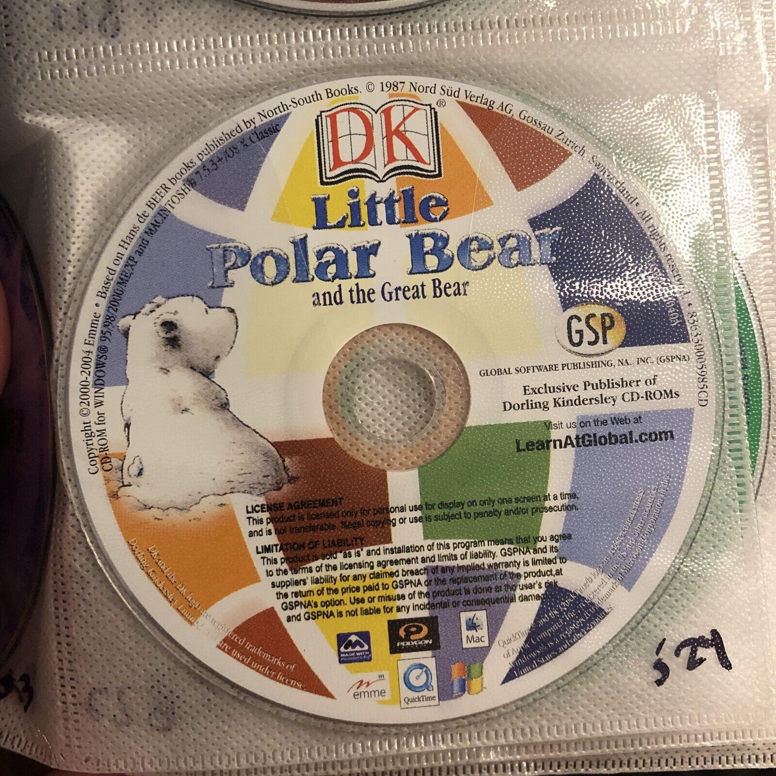DK Little Polar Bear and the Great Bear CD Windows / Mac