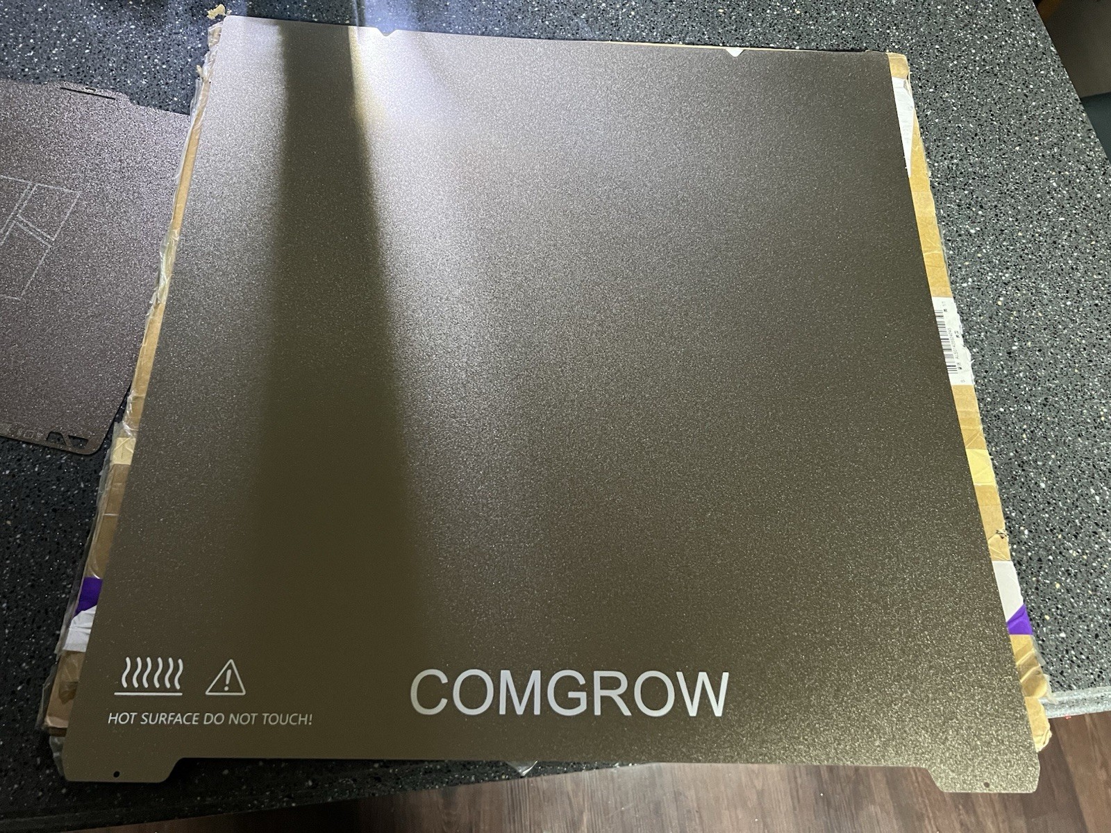 COMGROW Flexible Steel Textured PEI Build Plate 520x508 Single Sided