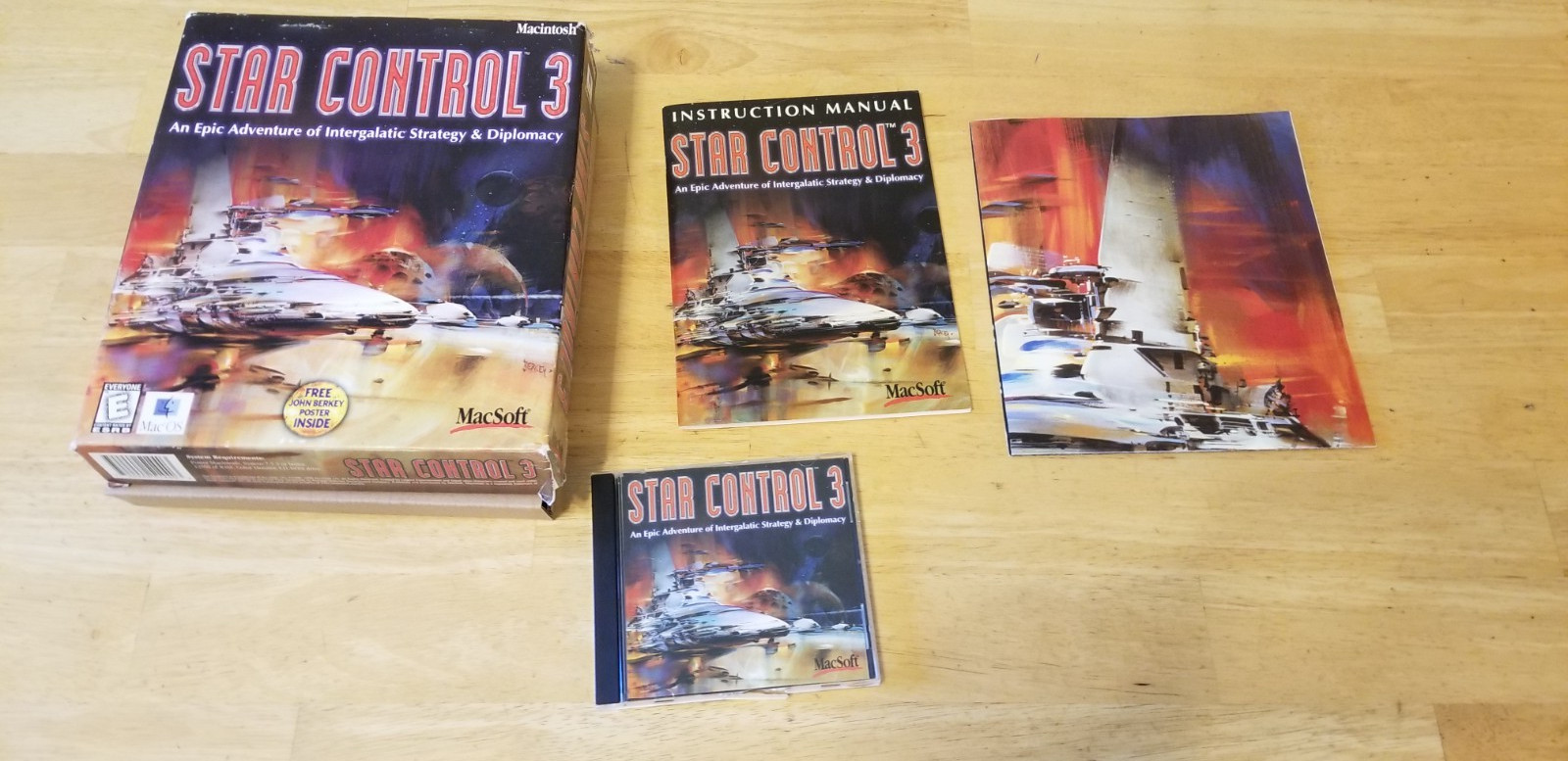 Star Control 3 MAC CD game BIG BOX COMPLETE w poster