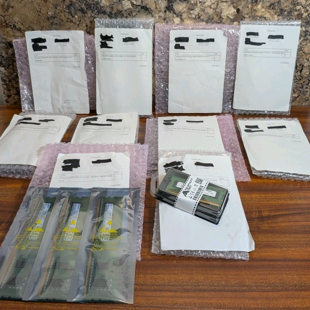 Lot of DDR3-DDR4 RAM - Mixed Brands (Samsung, Micron, etc) Server / Laptop / PC