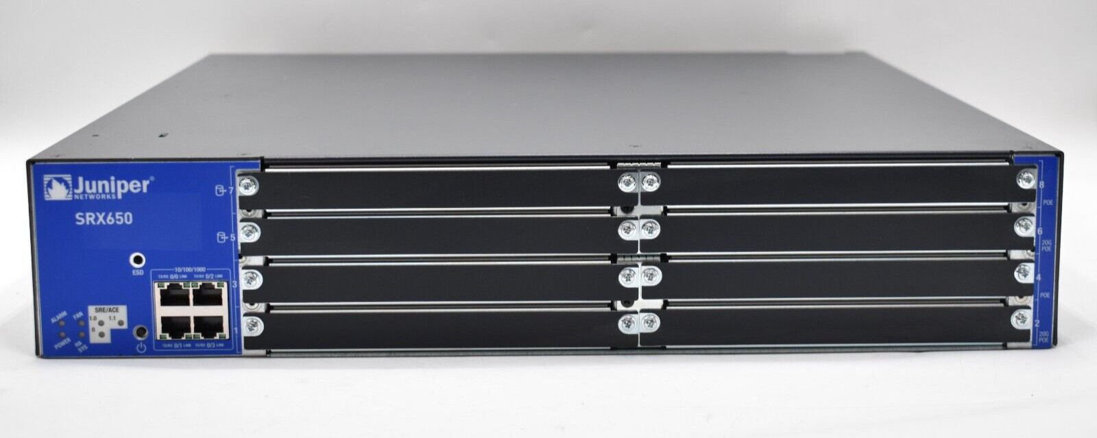 Juniper SRX650-BASE-SRE6-645AP SRX650 4-Port Service Getaway 1x PWS