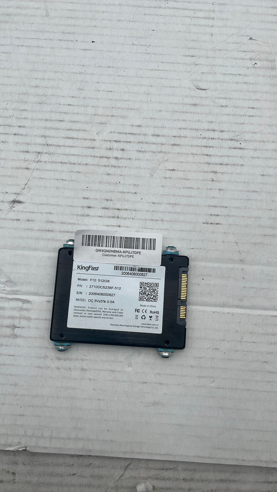 KingFast F10 512GB 2710DCS23BF-512 2.5" SATA III Internal SSD Solid State Drive