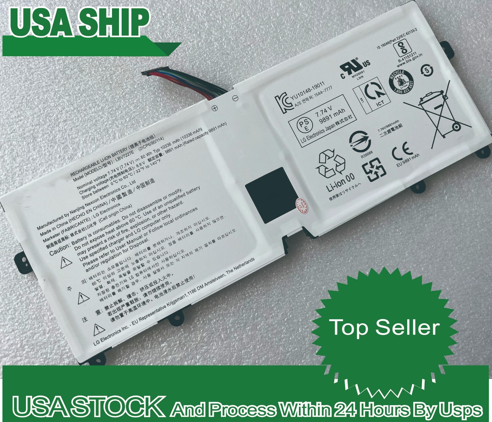 new OEM LBV7227E battery For LG Gram 15Z90N 16T90P 16Z90P 16Z90PG 17Z90N 17Z90P