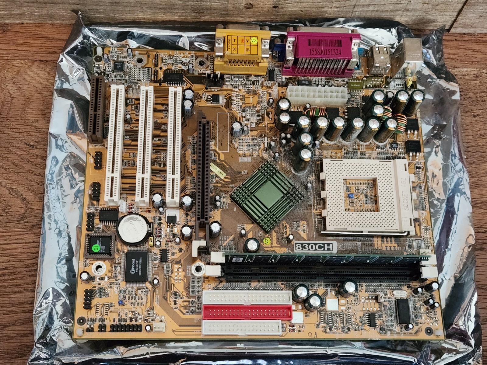 Vintage Rare Jetway 830CH Motherboard With 128mb Ram