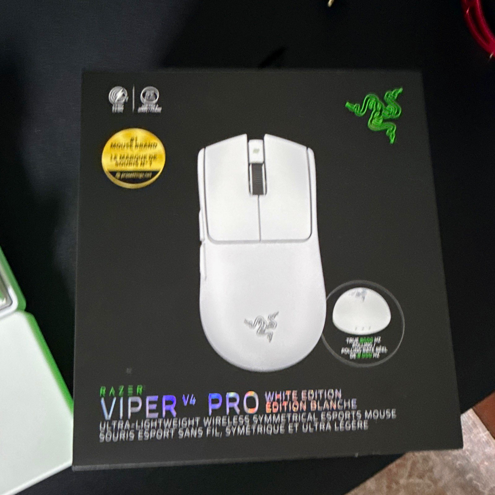 Razer Viper V4 Pro White Wireless Optical Gaming Mouse w/ Scroll Wheel