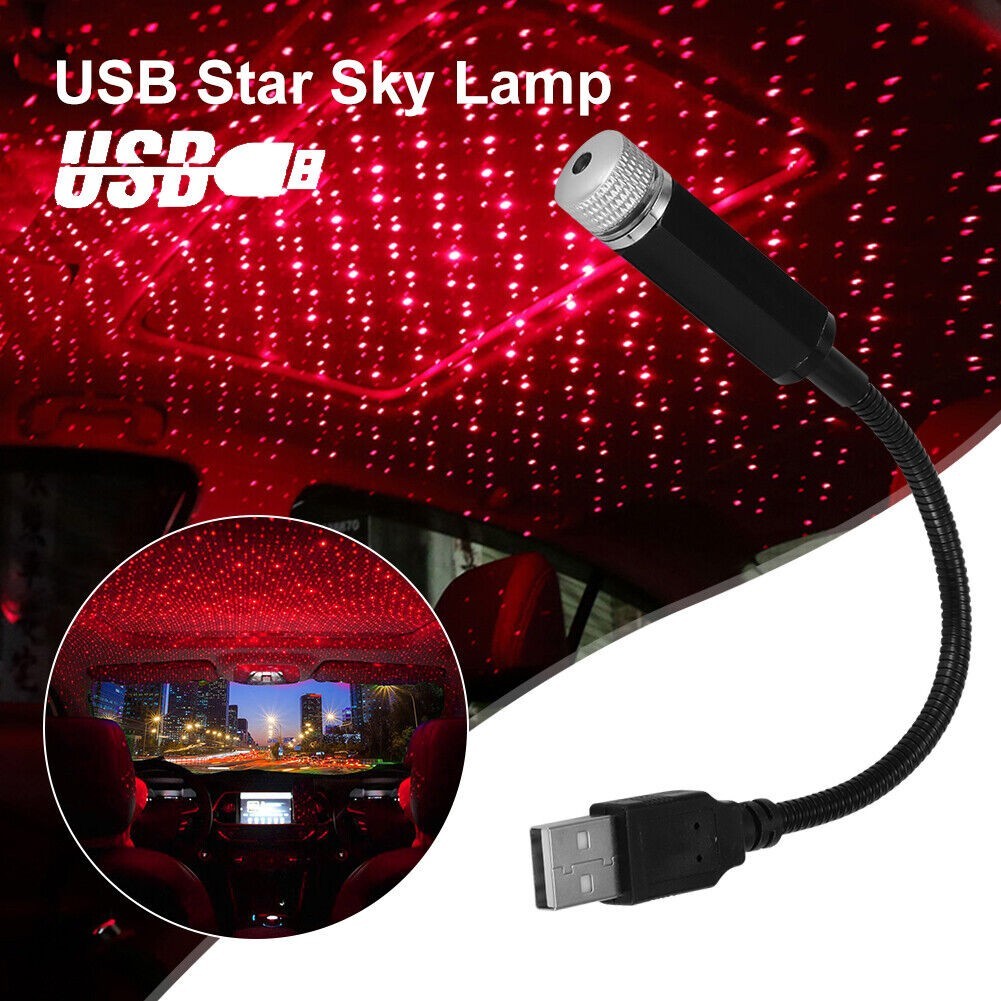 USB Car Accessories Interior Atmosphere Star Sky Lamp Ambient Night Light NEW