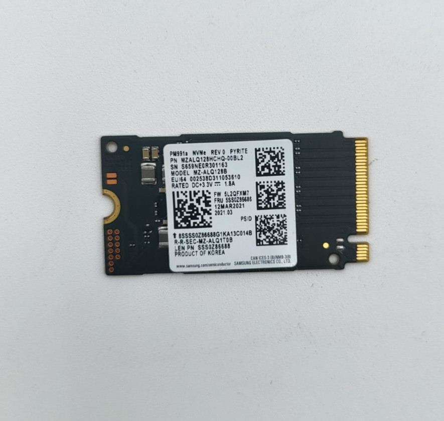 Samsung PM991a 128GB NVMe PCIe Gen3 x4 M.2 2242SSD (MZ-ALQ128B)