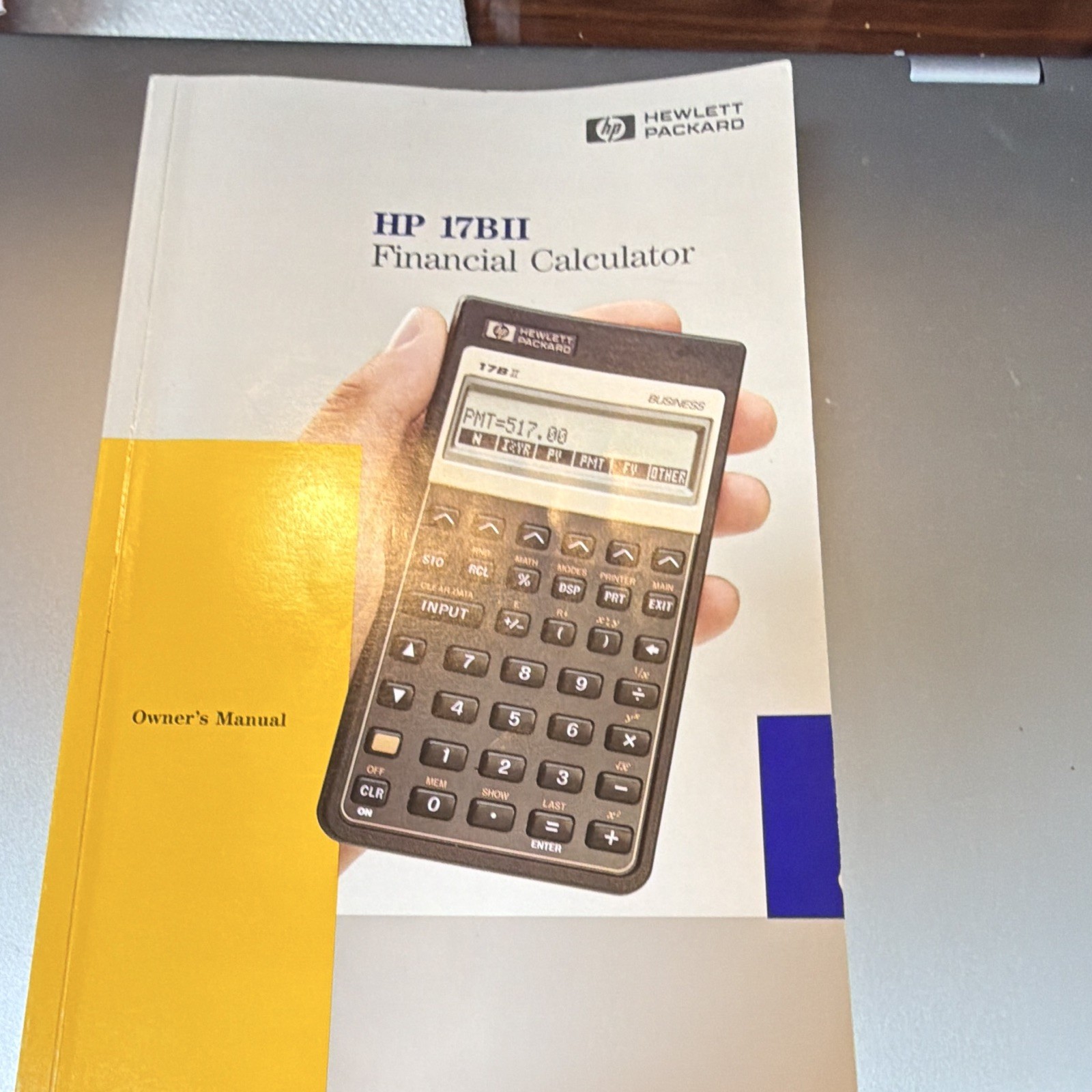 Hewlett Packard HP 17BII Financial Calculator Owner's Manual Vintage