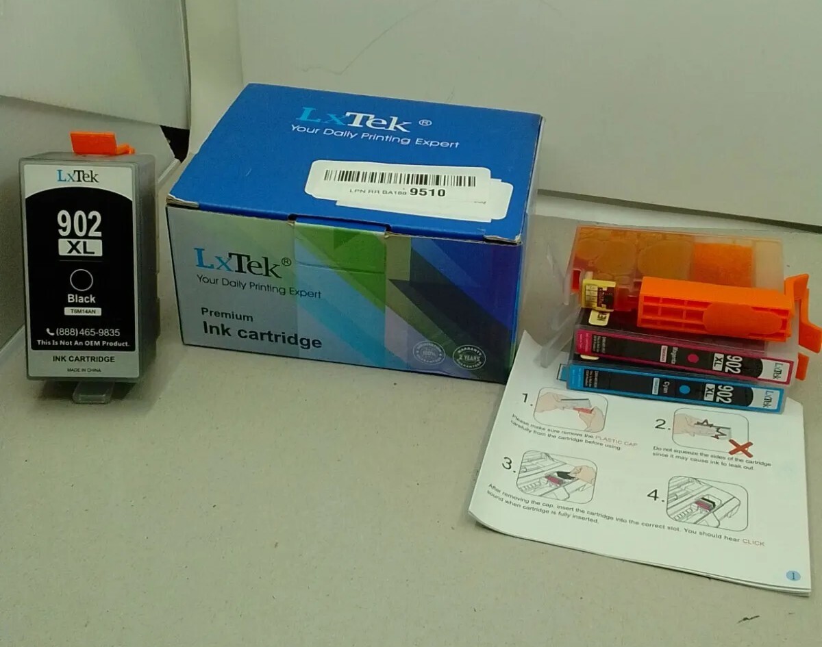 LxTek Compatible Ink Cartridge Replacement for HP 902 902XL Ink Cartridge (4 Pac