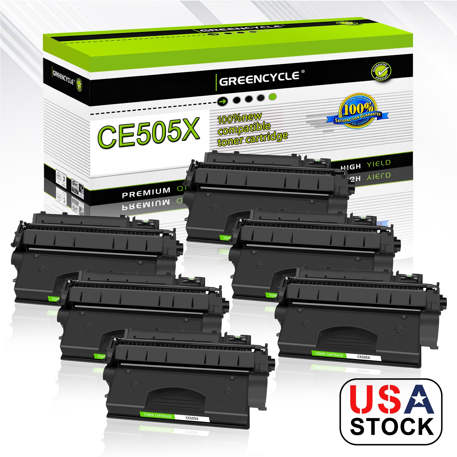 6 Pack CF280X High Yield BK Toner Fits for HP LaserJet Pro 400 M401a M401n M401d