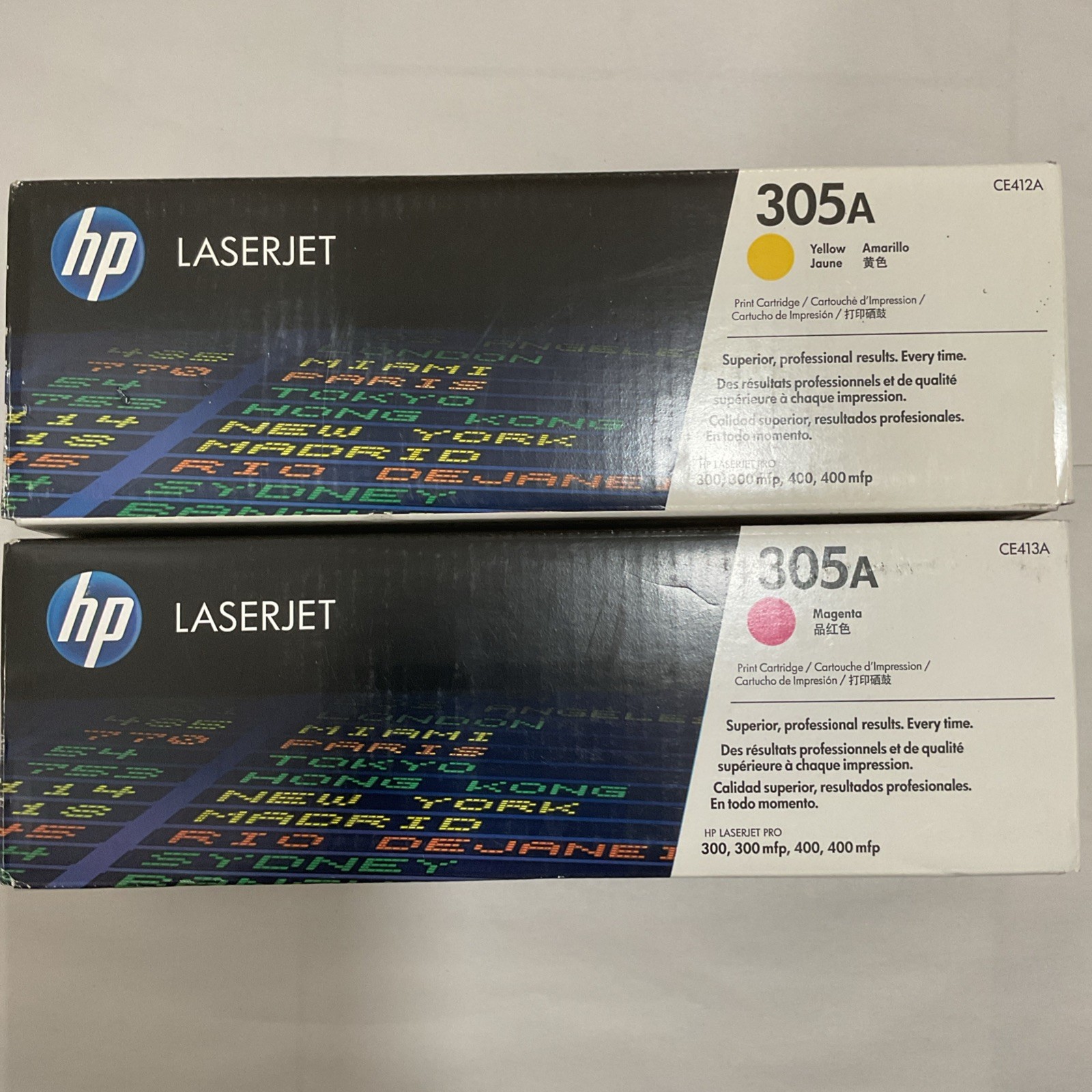 HP 305A CE413A, CE412A Cyan Magenta Toner  LaserJet Pro 300 
