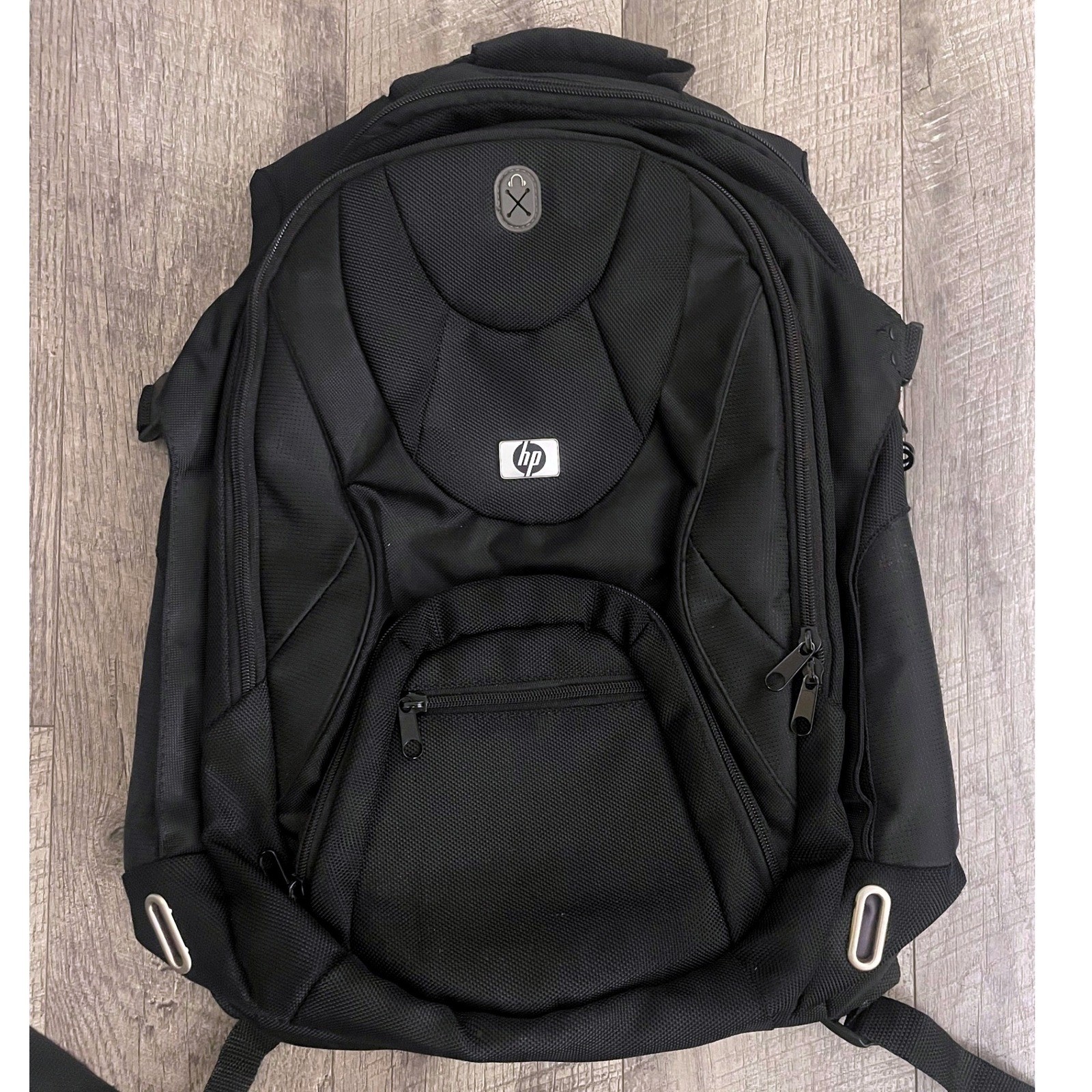 HP Business Laptop Backpack Black Tech Commuter Bag with Padded Sleeve
