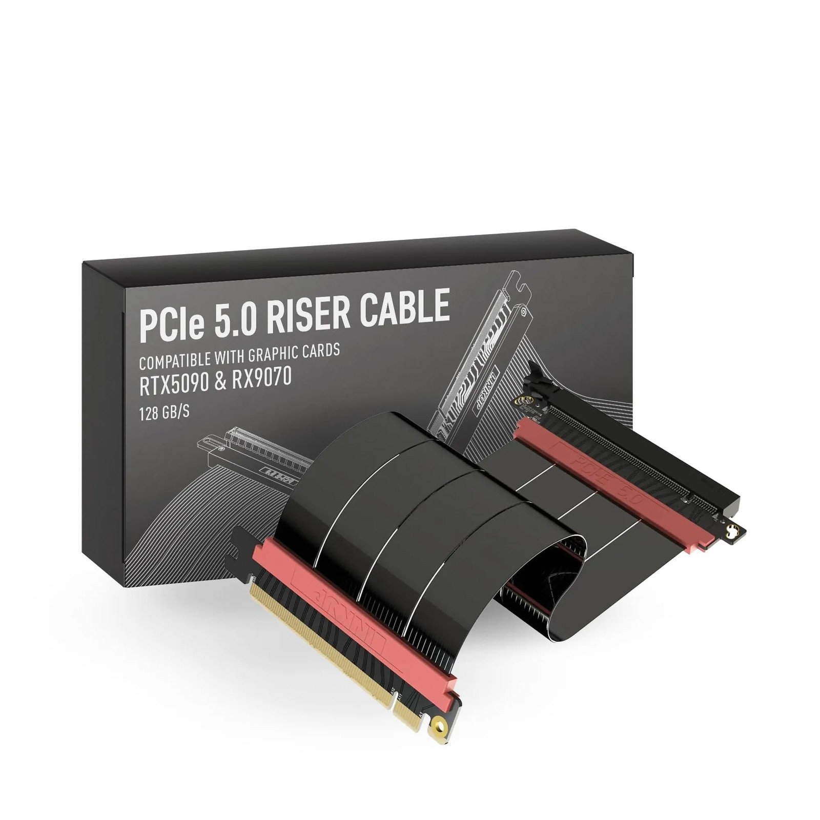 PCIE 5.0 Riser Cable | for Vertical GPU Mount | Straight | Graphics Card GPU ...