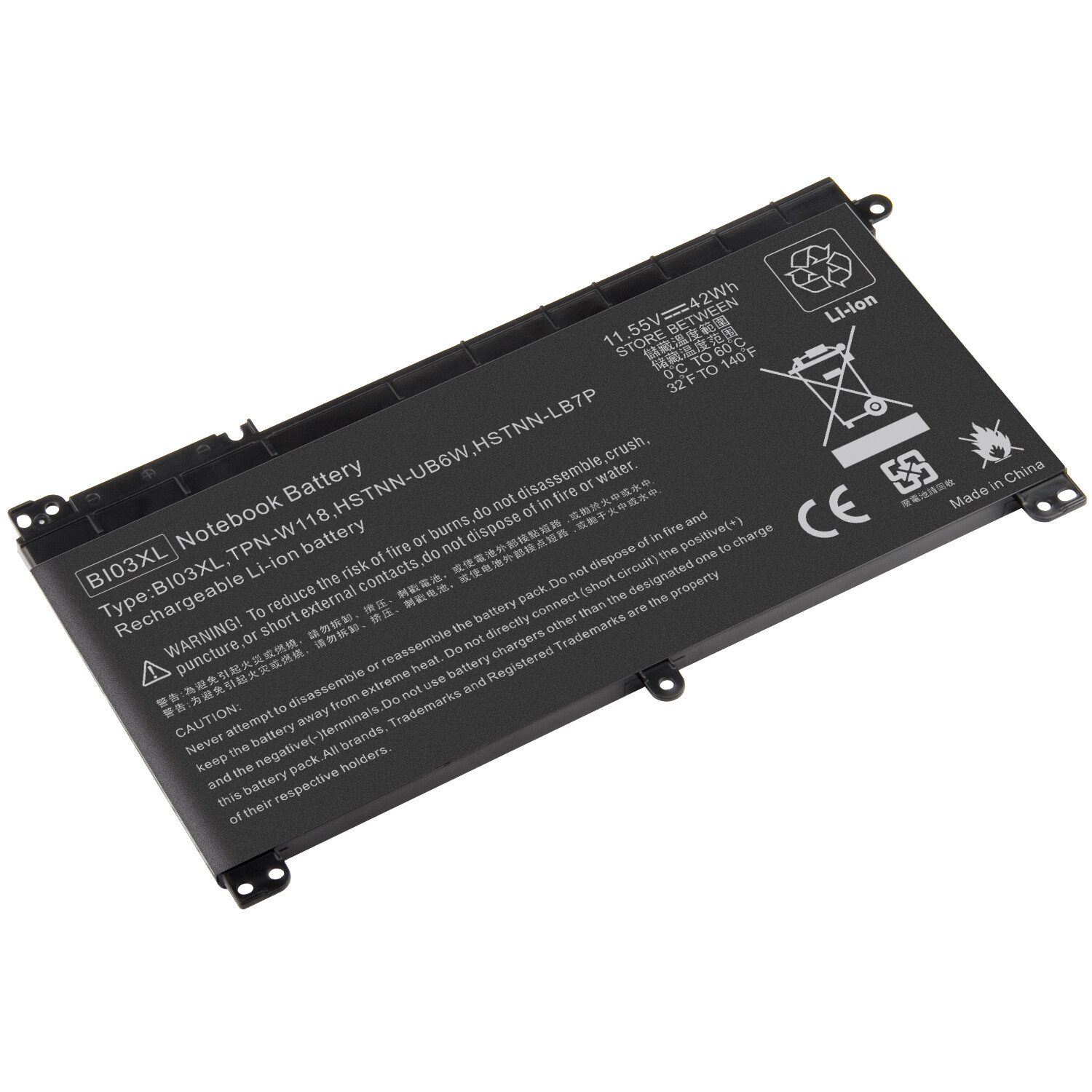 BI03XL 0N03XL 844203-855 For HP STREAM 14-AX000 BATTERY 11.55V 42Wh 3640mAh 