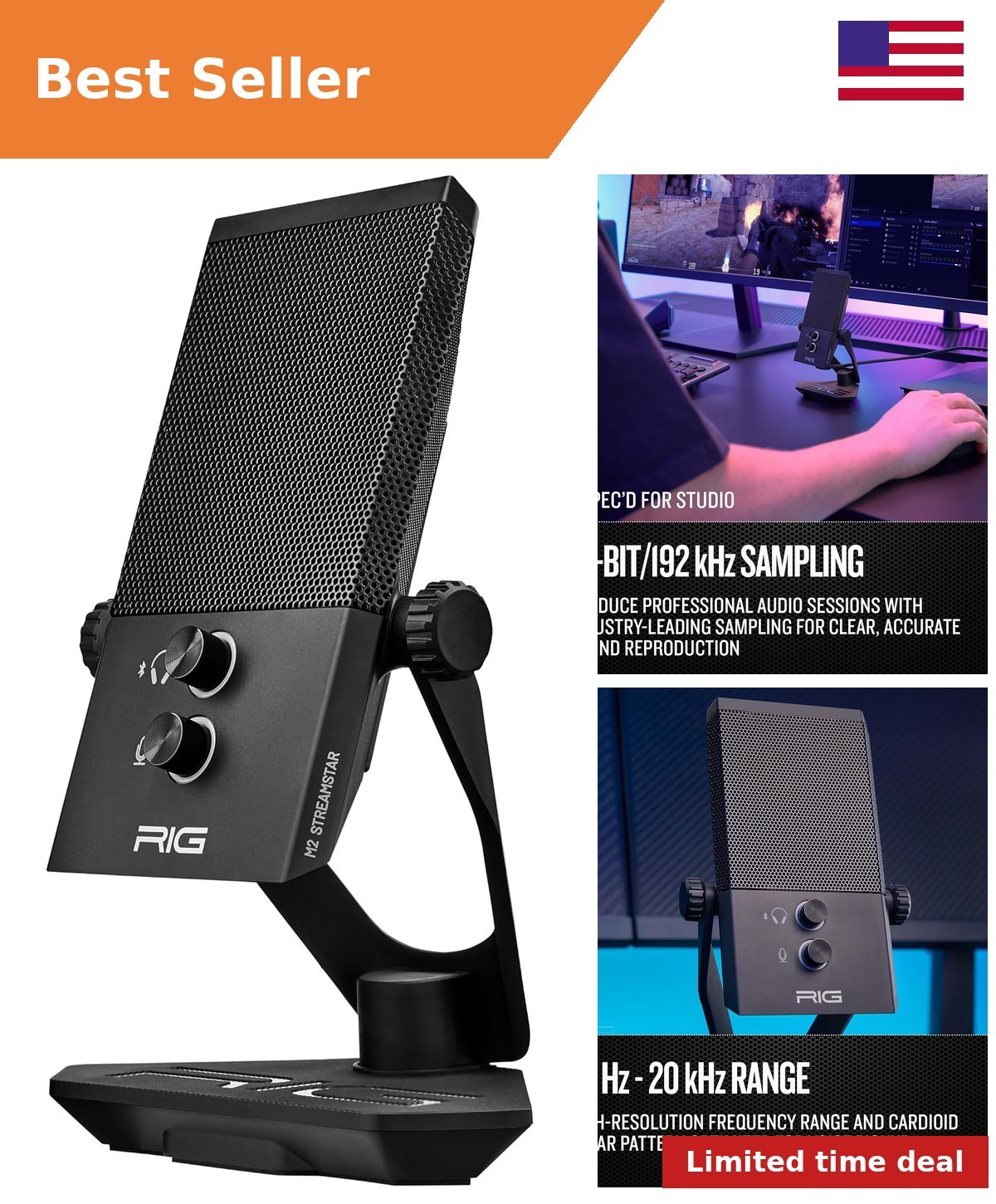 RIG M2 STREAMSTAR PRO HD USB Condenser Microphone