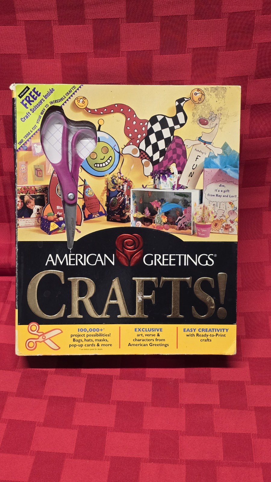American Greetings Crafts PC Software Personalize Print Template w/ Scissor NIB