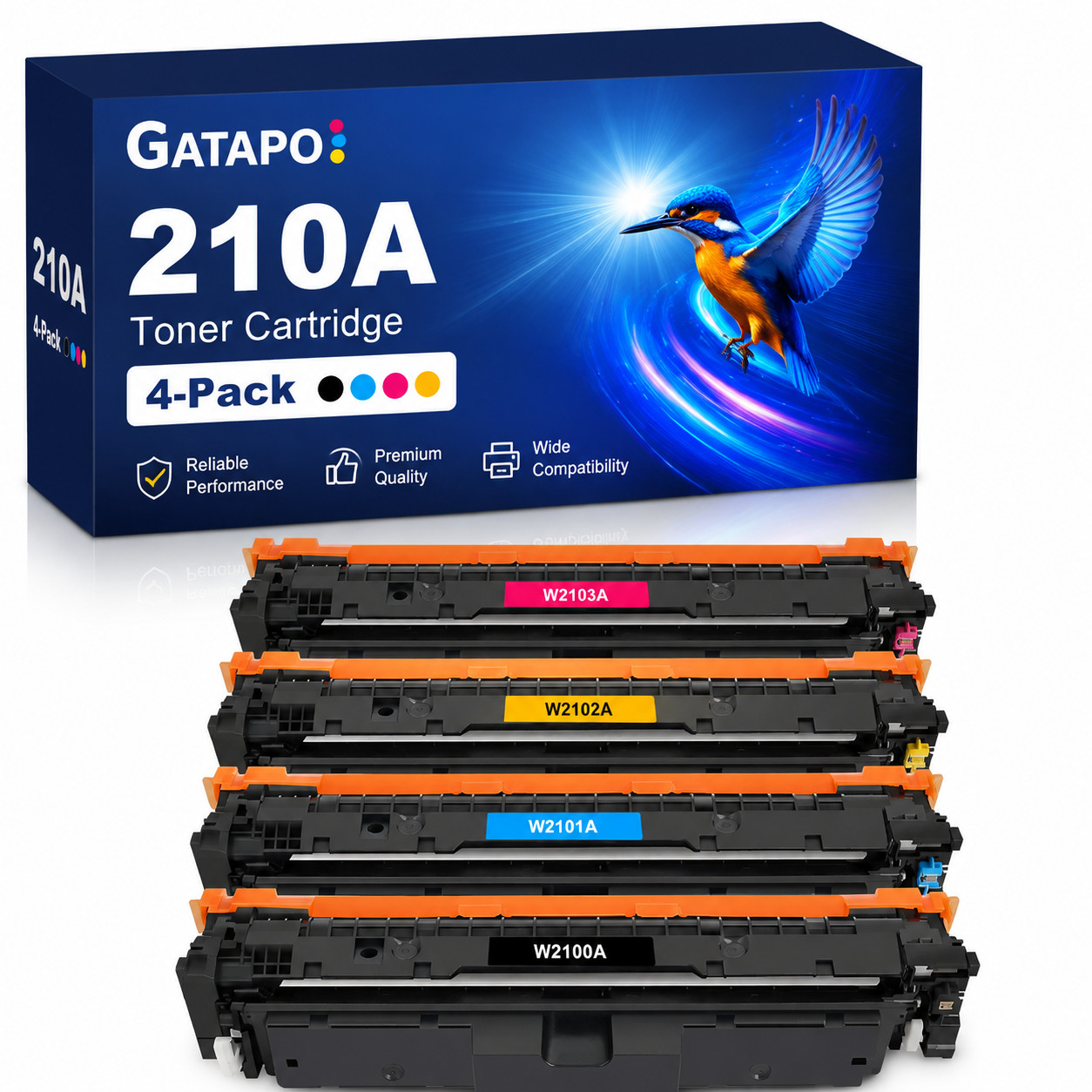 210A-W2100A-4PK  Toner Compatible with 4201dn 4201dw 4301fdn 4301fdw
