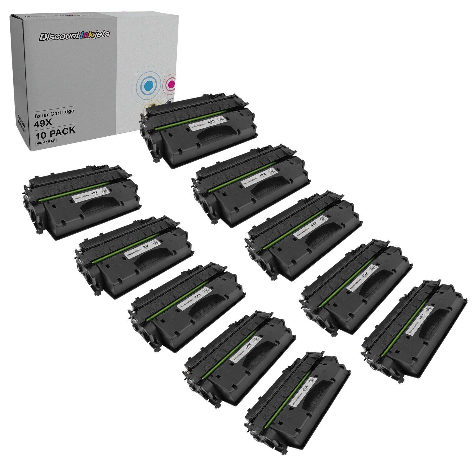 10PK 49X Q5949X High Yield Black Laser Toner Cartridge Compatible Replacement
