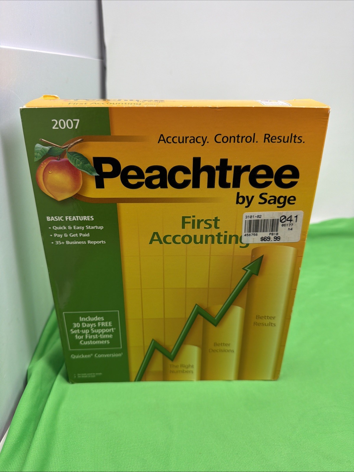 Peachtree By Sage First Accounting 2007 PC-ROM Boxset Microsoft Windows XP 2000