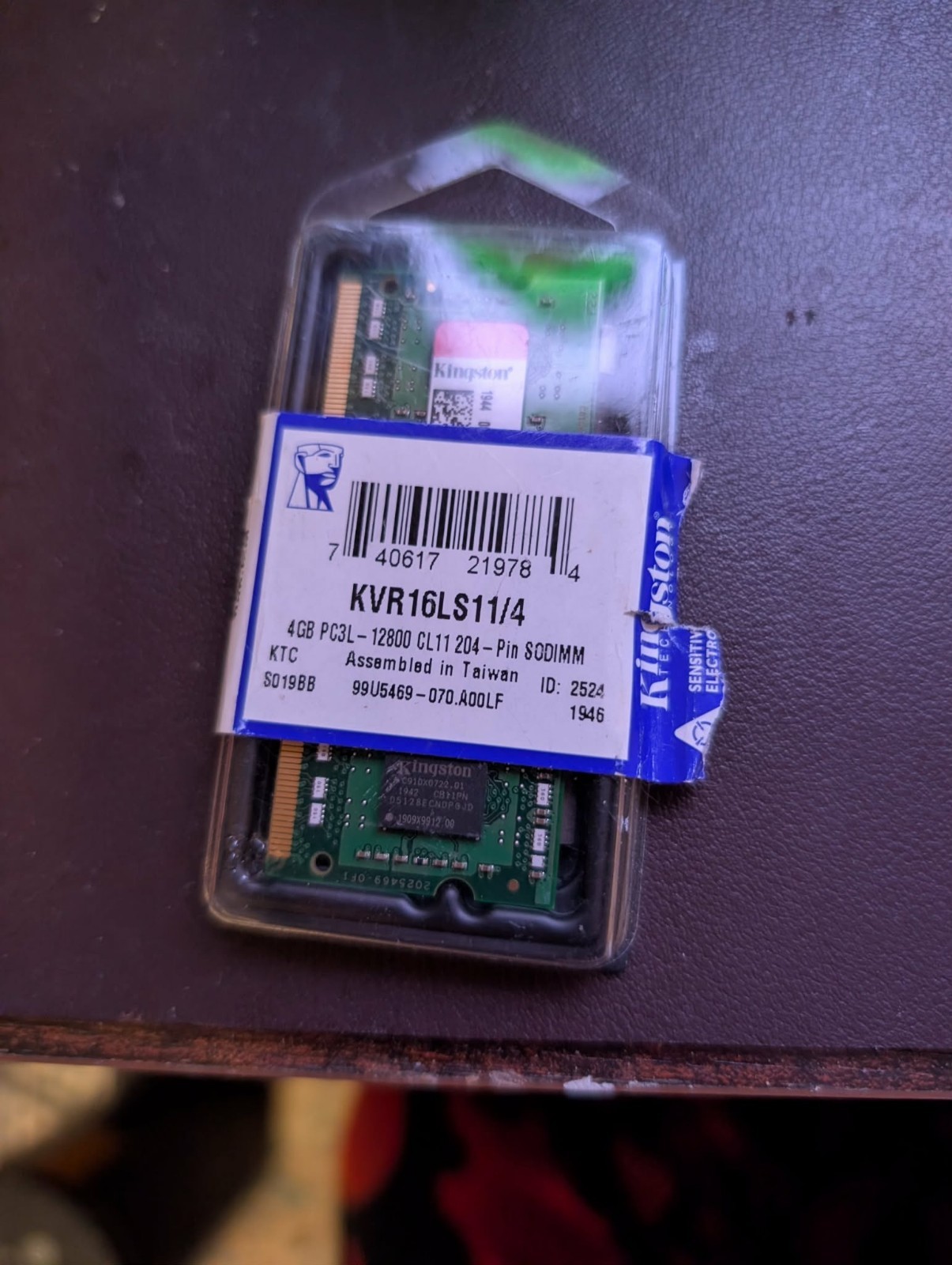 KINGSTON TECHNOLOGY KVR16LS11/4 / KVR16LS114 (NEW OPEN BOX) 4GB