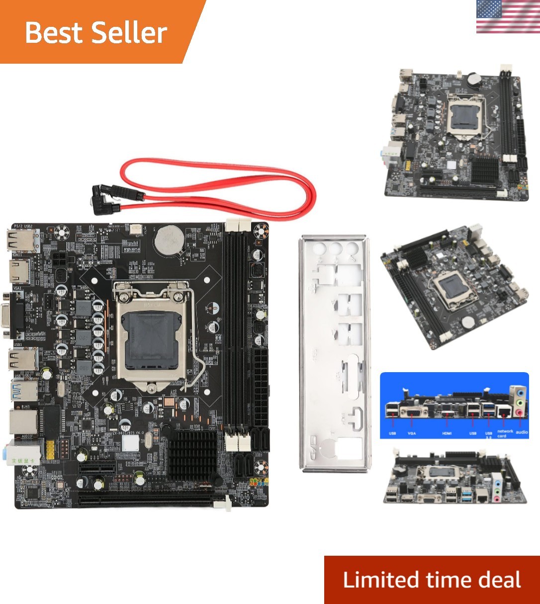 LGA 1155 Computer Motherboard Mainboard, for Gaming Motherboard with 3 SATA2....