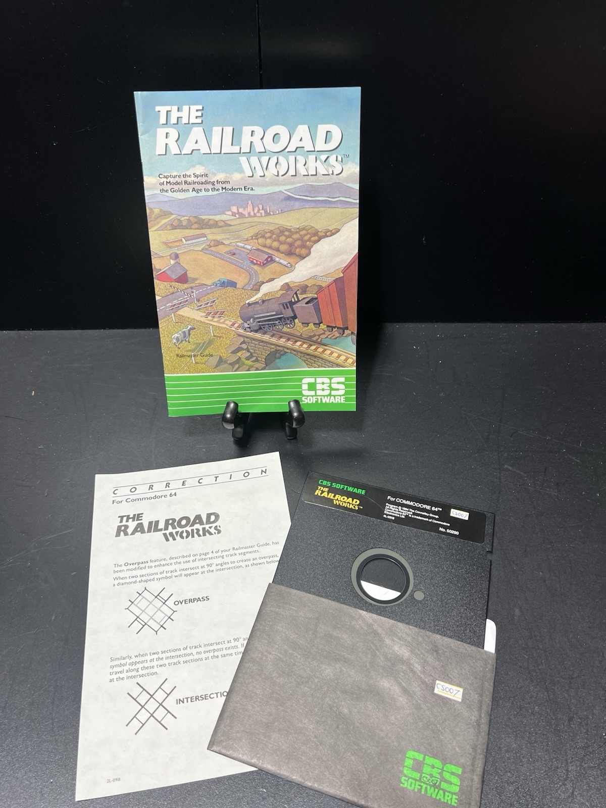 The Railroad Works CBS Software Commodore 64 1984 Vintage Disk and Manual