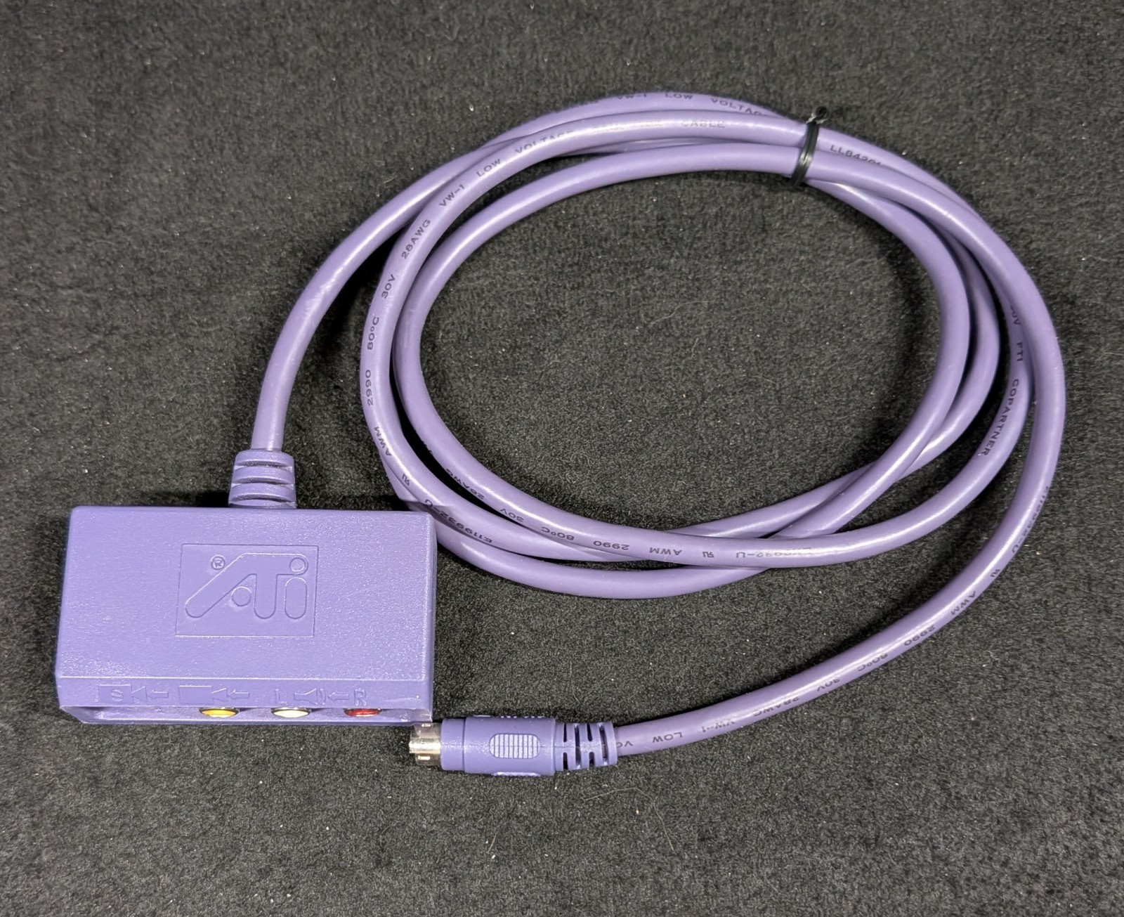 ATI All In Wonder Radeon S-Video/Composite Graphics Card Cable - Purple Brick