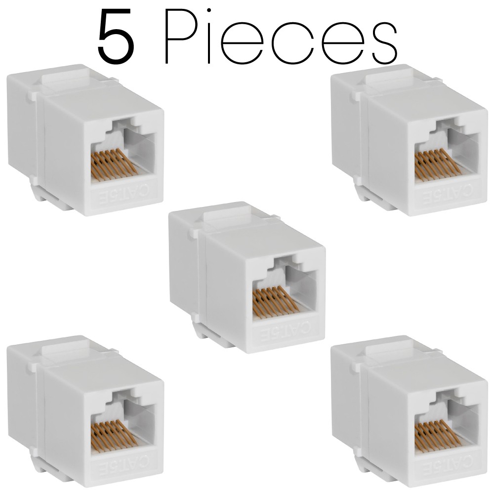 Cat5e Keystone Jack Coupler RJ45 Adapter Cat5e Coupler Wall Plates Patch Panel