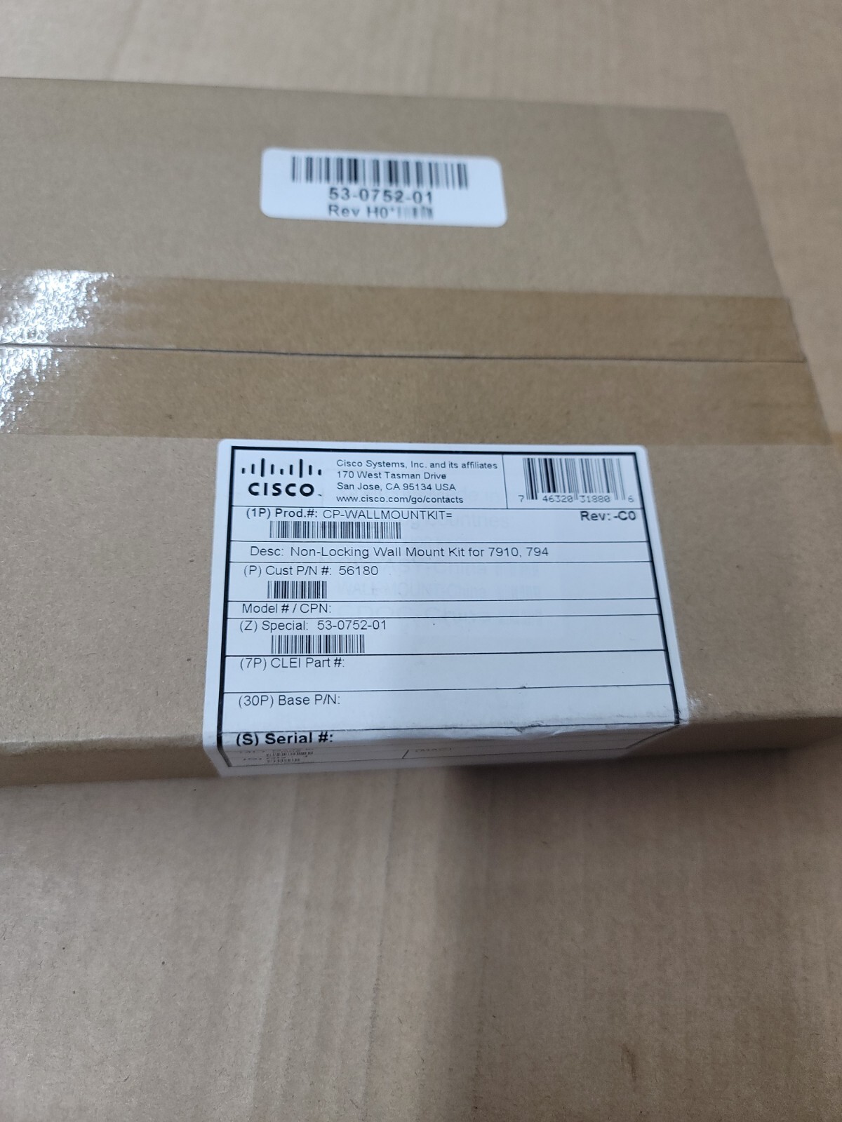 CISCO CP-WALLMOUNTKIT Non Locking Kit for 7910, 7940, 7960  (BRAND NEW) 