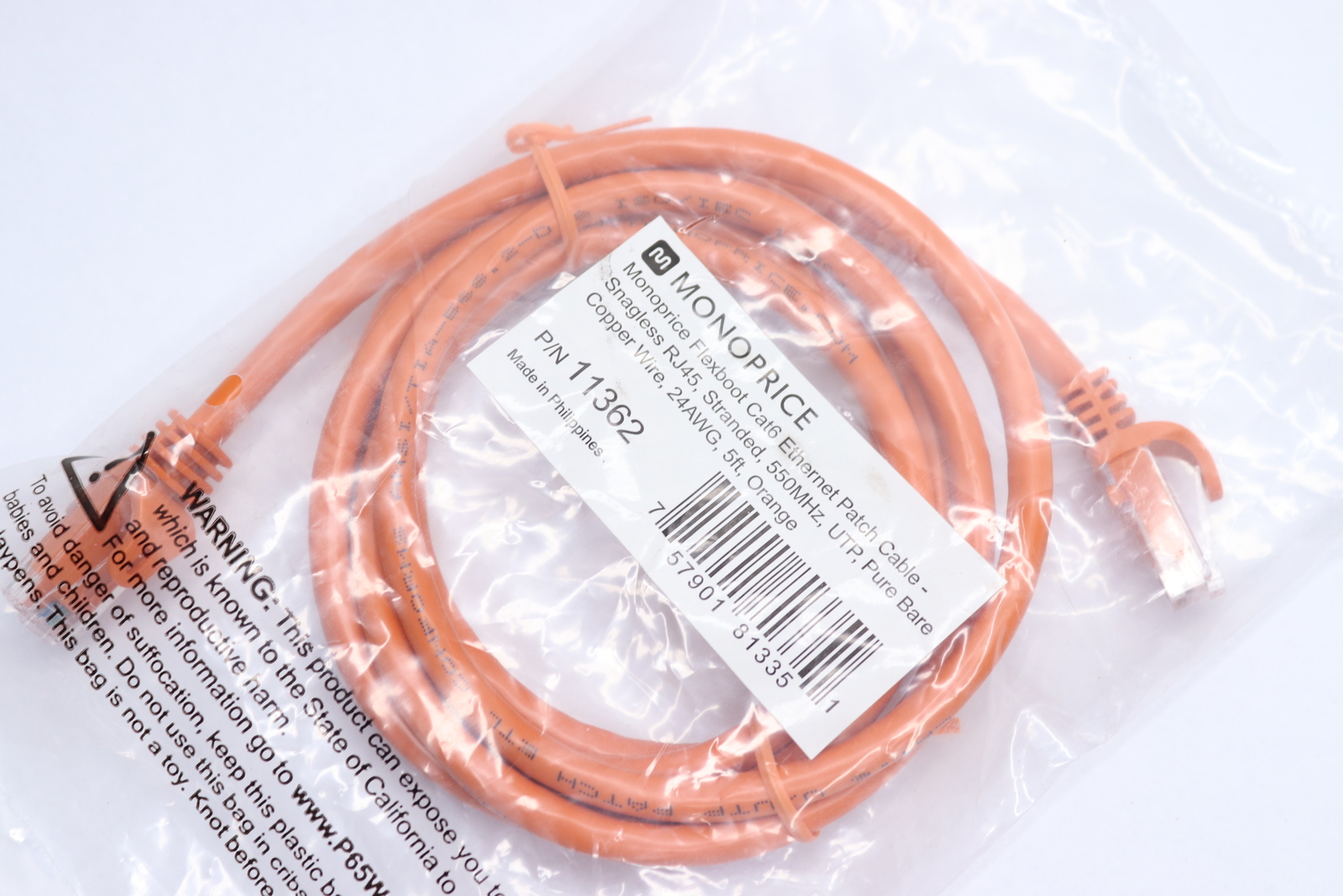 Monoprice Flexboot Cat6 Ethernet Patch Cable 5' 11362