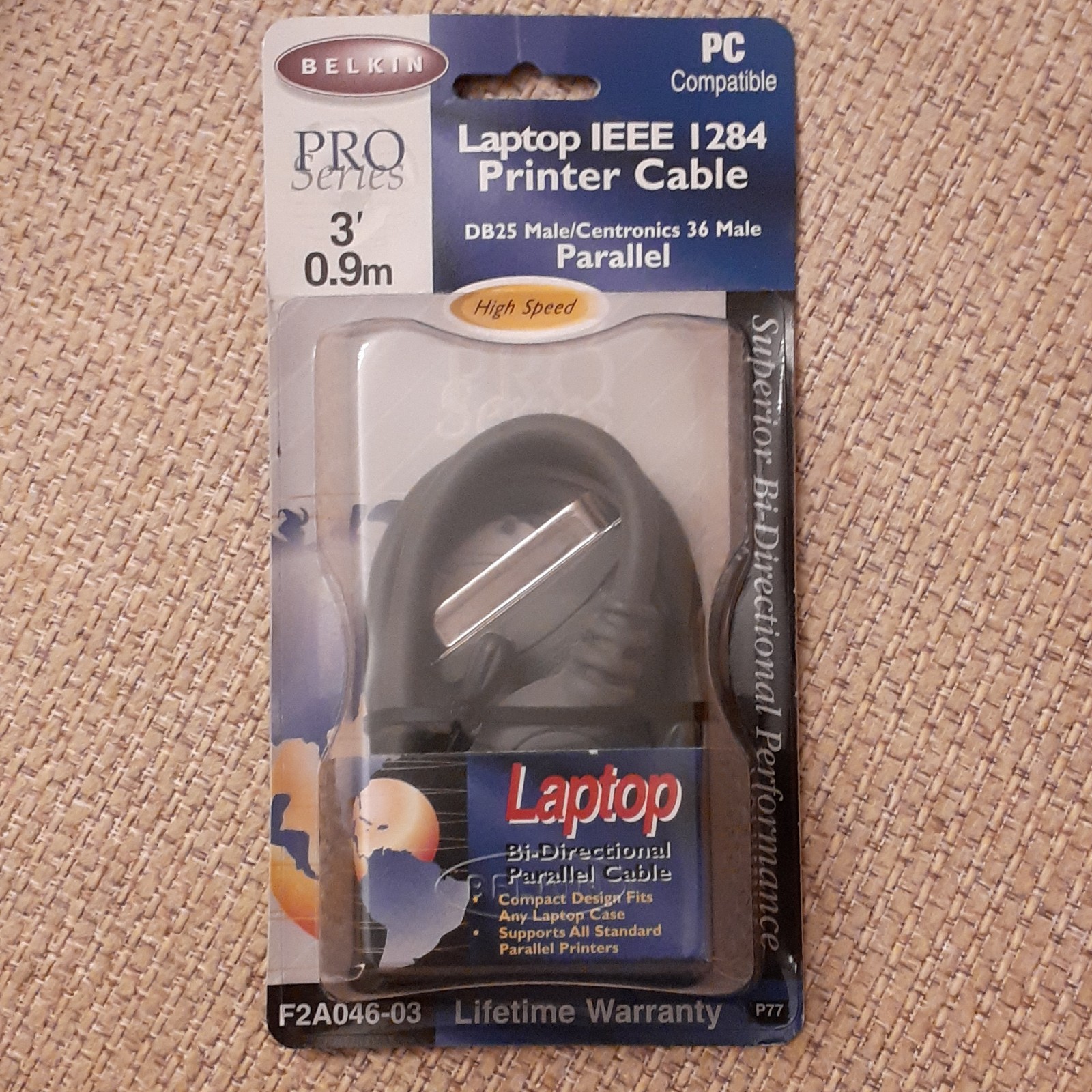 Belkin Pro Series High Speed IEEE 1284 DB25M to C36M Cable 3ft Gray