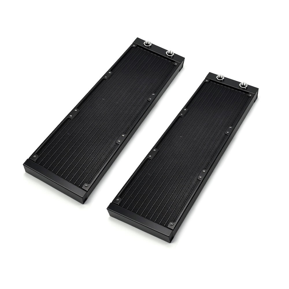 2x 360mm Aluminum Radiator Combo G1/4 PC Water Cooling Loop Black 120mm
