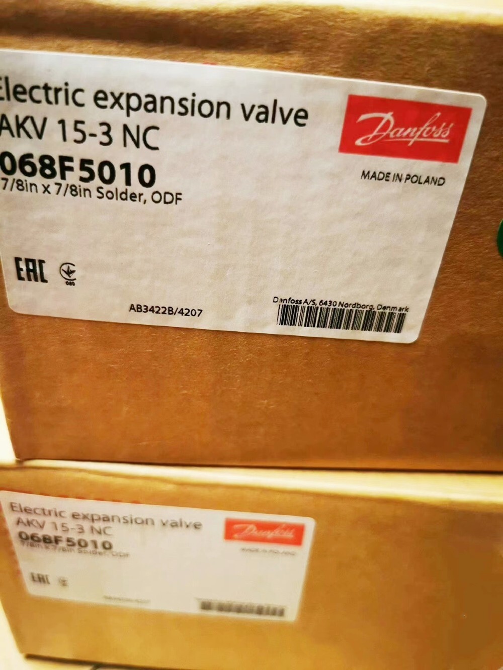 1PC Danfoss 068F5010 Electronic Expansion Valve AKV15-3