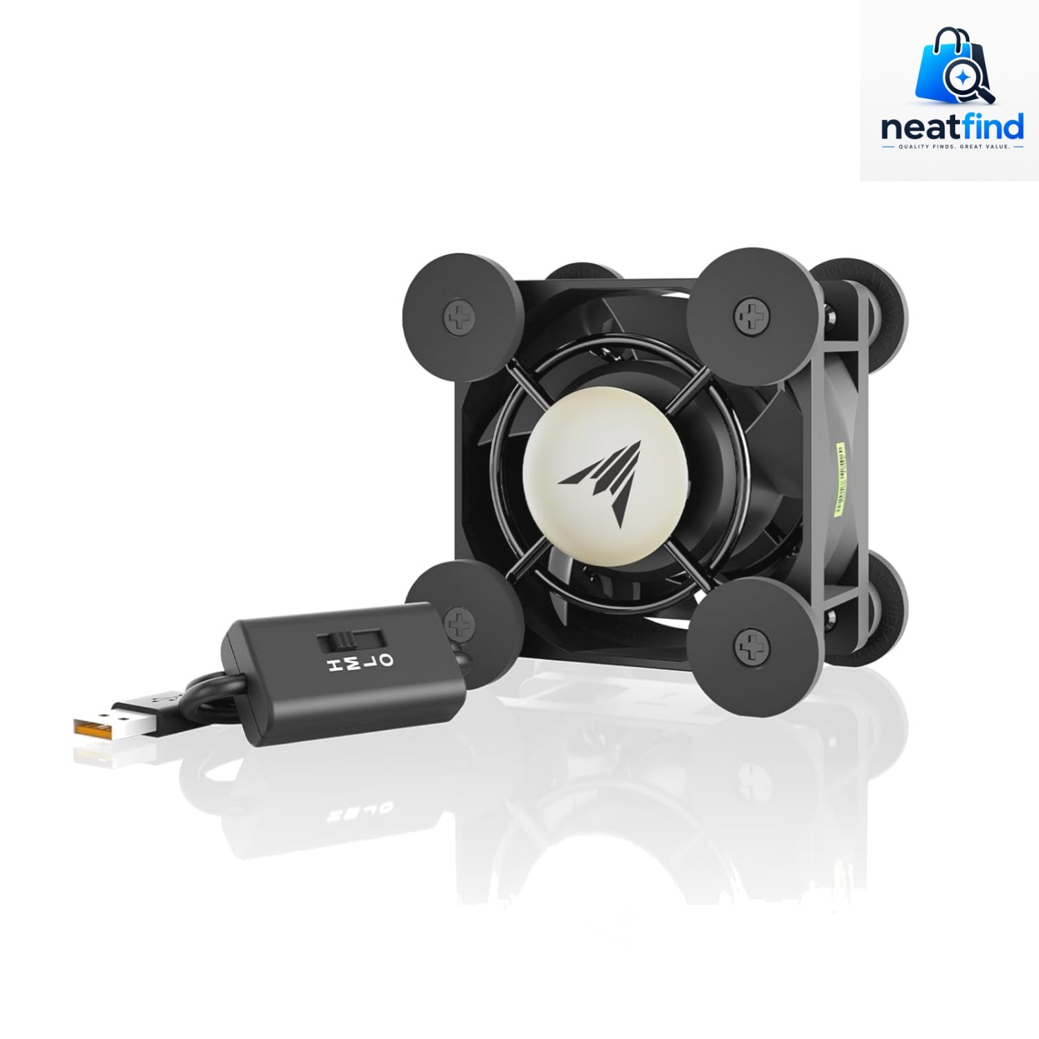 MULTIFAN Mini, Quiet Compact 40mm USB Fan w/ Speed Controller