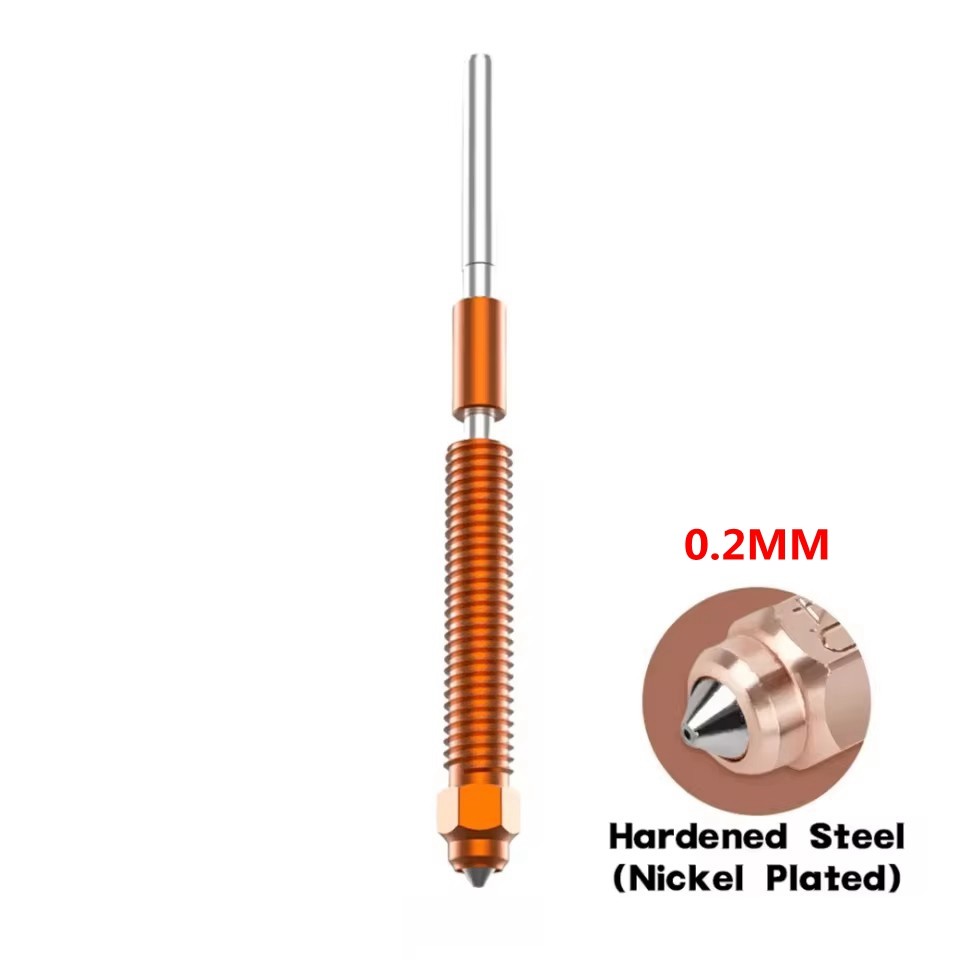 For Creality K2 Plus Nozzle Quick-Swap Hardened Steel Nozzle 0.2/0.4/0.6/0.8/1mm